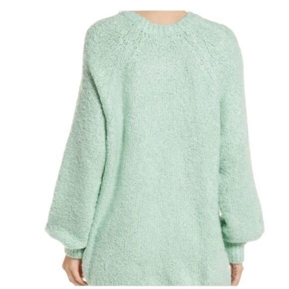 Topshop Boucle Knit Oversized Sweater Small 4-6 Mid Green NWT - Picture 9 of 9